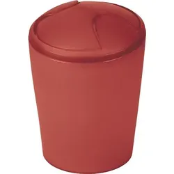 Spirella Kosmetikeimer "Move" Abfalleimer Schwingdeckeleimer | Kunststoff | 2 Liter | Terracotta Rot