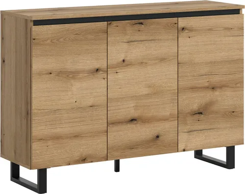 Home affaire Sideboard TOMA, Breite: 120 cm, mit Metall-Kufen-Fuß, 3 Türen, 3 Einlegeböden, Anrichte, Kommode, Schrank, Board, Higboard