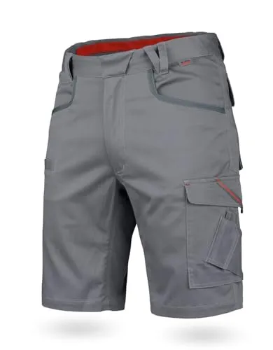 WÜRTH MODYF Arbeitsshorts Stretch X - professionelle Arbeitshose für Herren - Arbeitsshorts mit Reißverschluss - in der Größe 52 in Grau