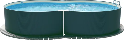 Planet Pool Achtformpool 650x420x120 cm - Hochwertiger Stahlwandpool für anspruchsvolle Heimwerker. Langlebig und stabil, ideal für entspannende Schwimmstunden im eigenen Garten.