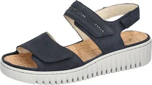 Waldläufer Sandaletten Gr. 5 - Bequem und Stilvoll in Blau - Wanderschuhe mit herausnehmbarem Fußbett in Korkoptik, rutschhemmender Sohle und optimalem Laufkomfort für entspannte Outdoor-Aktivitäten.