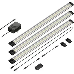 parlat LED Unterbau-Leuchte Siris, 3er Set mit Touch-Dimmer - Unterschrank Beleuchtung mit extra flacher Bauweise und 655lm pro Leuchte. Ideal für Küchen und Werkstätten, energieeffizient und einfach zu dimmen.