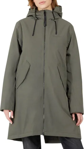 Didriksons Fia Parka Winterjacke Damen - Stilvoll & Funktional - Grün - Größe 40 - Funktionsjacke mit A-Linien-Silhouette, wind- und wasserdicht, ideal für kalte Tage. Verstellbare Kapuze und praktische Taschen sorgen für Komfort und Stil.