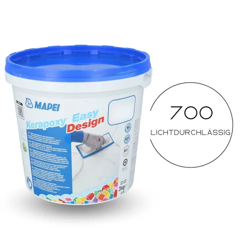 MAPEI® KERAPOXY Easy Design 2K 3 kg 700 lichtdurchlässig Epoxidharz-Fugenmörtel-Klebstoff Fliesenfuge