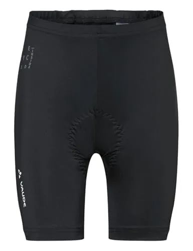 Vaude Kid's Elmo Pants VII - Radunterhose Gr 146/152 schwarz - Bequeme Radunterhose für Kinder in Schwarz, Größe 146/152. Mit Stretch und Sitzpolster ideal für verschiedene Radtouren. Hergestellt aus recyceltem Material, perfekt für aktive Abenteuer!