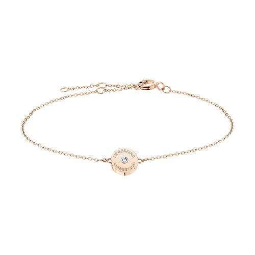 Liebeskind Berlin Armband aus Edelstahl in Roségold LJ-0552-B-20 - Ohrringe für Damen mit elegantem Design, dieses Armband aus poliertem Edelstahl in Roségold mit Zirkoniastein ist das perfekte Geschenk für jeden Anlass.