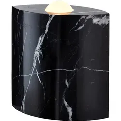 Tecnolumen Egyptian Eye Bodenleuchte, schwarz poliert - Stehleuchten: Elegante Designerleuchte mit Schnurdimmer für individuelles Licht und edlem Marmor-Finish, inspiriert vom östlichen Auge für Kraft und Schutz.