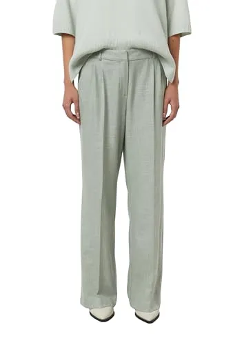 comma Stoffhose meliert mit geradem Bein in LIGHT KHAKI Größe 40 - Stylische Stoffhose mit geradem Bein und Bundfalte, ideal für den Alltag. Pflegeleicht und atmungsaktiv, perfekt für ein angenehmes Tragegefühl.