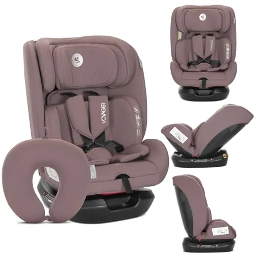Lorelli Auto Kindersitz Voyager - Mitwachsender i-Size Autositz 0-36 kg (Rosa) - Kindersitze: Wächst mit Ihrem Kind von Geburt bis Schulalter, bietet höchsten Komfort und Sicherheit mit atmungsaktiven Materialien und einfachem Einbau.