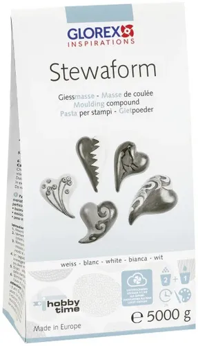 Glorex Stewaform Giessmasse 5 kg - Bastelmaterial für kreative Projekte, ideal für detailreiche Gießformen und Modellierungen.