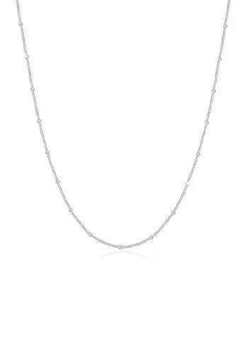 Kette ohne Anhänger "Kugelkette Silberkette Fein 925 Silber" - Halsketten aus 925 Silber, feine Kugelkette als zeitloses Basic-Accessoire, ideal für jedes Outfit und perfekt für individuelle Anhänger.
