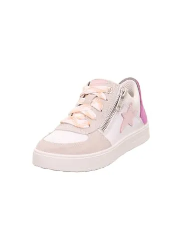 Superfit Mädchen Stella Sneaker, Mehrfarbig 9010, 40 EU - Sneaker für Mädchen mit herausnehmbarer Einlegesohle aus chromfreiem Leder und atmungsaktivem Textilfutter für ein super Fußklima. Schneller Einstieg dank Reißverschluss und stylische Ziernähte.