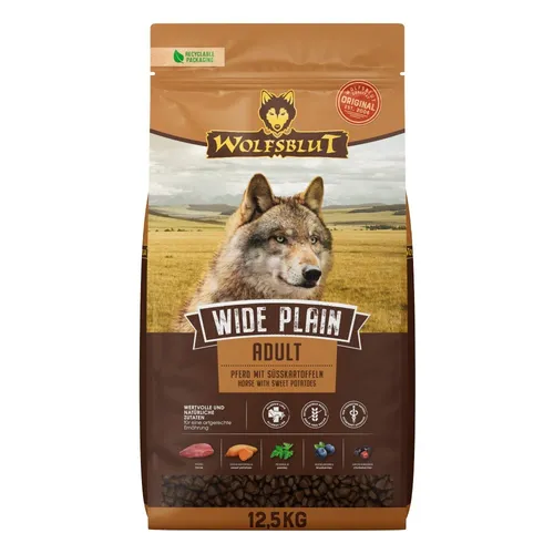 Wolfsblut Wide Plain - 12,5 kg Hundefutter mit Pferd, getreidefrei und ideal für allergiegefährdete Hunde