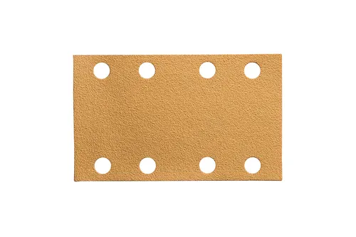 Mirka Gold Universal-Schleifpapier 81x133mm Klett 8-Loch P240, 100 Stk - Zubehör für Elektrowerkzeug, ideal für das Schleifen von Gips, Holz und Lack mit hervorragender Abtragsleistung und langer Standzeit.