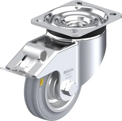 Blickle 649061 LK-RD 100R-1-FI-VLI Lenkrolle mit Feststeller Rad-Durchmesser: 100mm Tragfähigkeit (max.): 100kg 1St.