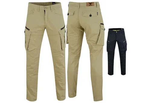 BULLDT Motorradhose Herren - 9-Pockets Bikerjeans mit CE-Protektoren - Motorradhosen mit 9 Taschen und herausnehmbaren Protektoren für maximalen Schutz. Rutsch- und brandfeste Jeanshose aus Aramid-Kevlar-Stoff, ideal für stilbewusste Biker.
