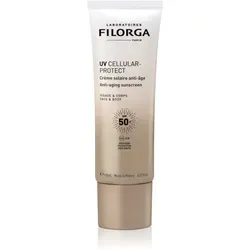Filorga UV Cellular Protect Sonnenschutz LSF 50 - 125 ml - Sonnenschutzmittel für Gesicht und Körper mit hohem LSF 50, bietet umfassenden Schutz vor UV-Strahlen und schützt die Haut vor vorzeitiger Hautalterung.