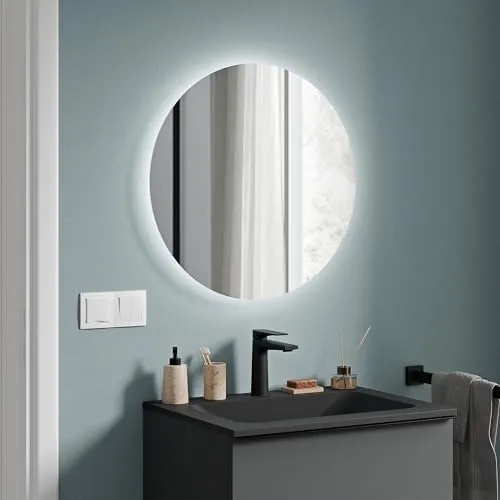 BERNSTEIN Runder LED Badspiegel NEO – Dimmfunktion & Bewegungssensor Ø 60cm - Eleganter runder LED Badspiegel NEO mit Dimmfunktion und praktischem Bewegungssensor. Ideal für eine stimmungsvolle Beleuchtung in Ihrem Badezimmer. Perfekte Kombination aus Stil und Funktionalität! 60cm Durchmesser für jeden Raum geeignet.