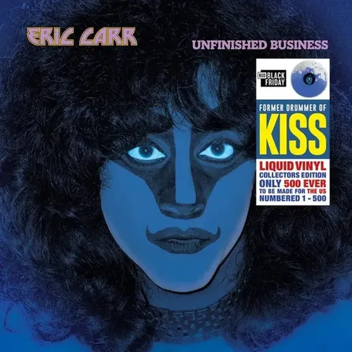 Carr, Eric Von Kiss - Unfinished Business (Liquid Blue Vinyl) - Limitierte LP-Ausgabe mit nummerierter Edition, versiegelt und in neuwertigem Zustand. Erleben Sie die einzigartige Musikalität auf hochwertigem Vinyl.