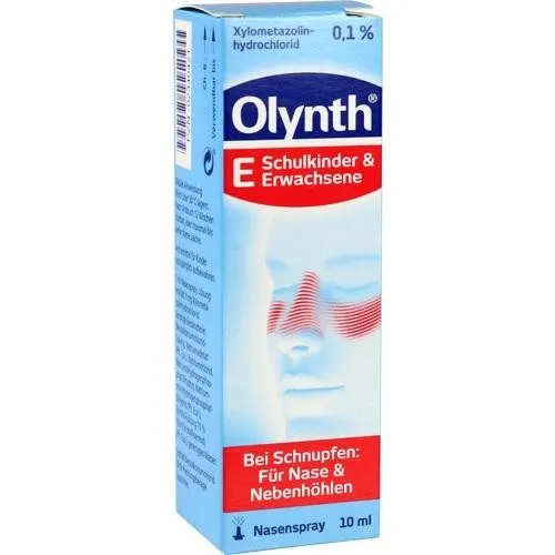 Olynth E 0,1 % Nasenspray für Schulkinder und Erwachsene - Arzneimittel zur Abschwellung der Nasenschleimhaut bei Schnupfen und Allergien. Erleichtert den Sekretabfluss und sorgt für freies Atmen.