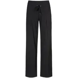 Raffaello Rossi Candice Straight Hose - Schwarz, Größe 48 - Damen-Hosen mit mittlerer Leibhöhe, entspanntem Bein und schrägen Eingriffstaschen, perfekt für einen lässigen Jogg-Stil.