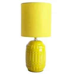 Näve E14 Tischleuchte ERIDA Ø13,5cm gelb 3188315 - Nachtlichter, stilvolle Tischlampe in fröhlichem Gelb, ideal für stimmungsvolle Beleuchtung und Akzente in jedem Raum.