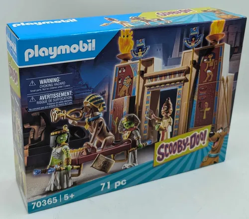 PLAYMOBIL Scooby Doo! 70365 Abenteuer in Ägypten - Mystisches Spielset - Playmobil Set mit Scooby, Shaggy & Velma im Ägypten-Abenteuer. Verkleidungen sind demaskierbar, inklusive Geheimtüren und Sammel-Geisterkarten für spannende Entdeckungen!