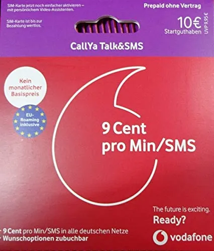 Vodafone CallYa Classic FH Triple SIM - 2 Karten gratis! - Handyverträge mit 10,00 Euro Startguthaben. Bestellen Sie 12 Artikel und erhalten Sie effektiv 2 Karten gratis für mehr Flexibilität.