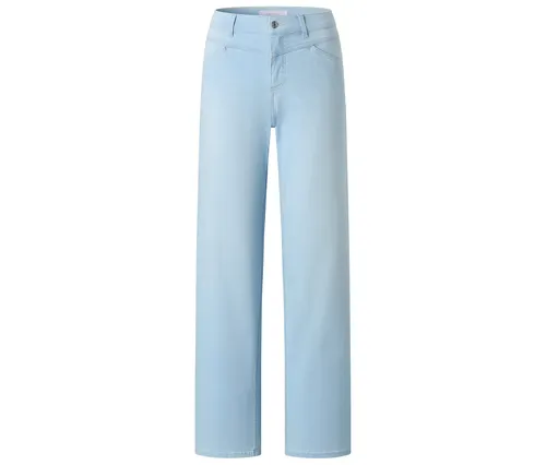 Angels Denim »Liz Modern« Wide Leg - Damenhose in Bleached Blue - Moderne Damenhose mit weitem Bein und elastischem Material für hohen Tragekomfort. Ideal für lässige Outfits und vielseitig kombinierbar. Größe 40, Regular Fit.