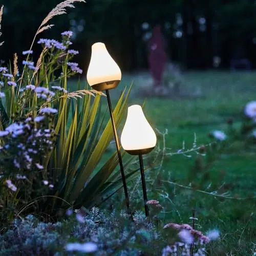 Lumix LED Solarleuchte - Solar Flower Tulip mit Farbwechsel - Outdoor Lampe mit höhenverstellbarem Design, Farbwechsel zwischen Kaltweiß und Warmweiß, ideal für stimmungsvolle Beleuchtung im Garten.