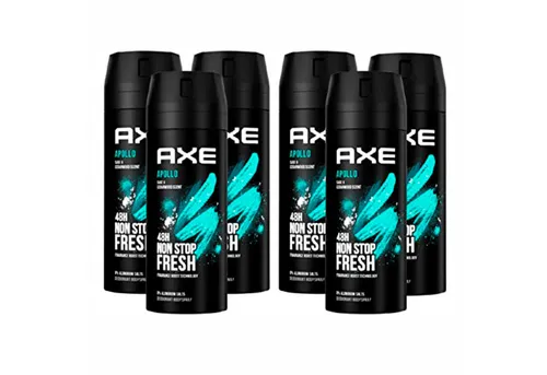 Axe Bodyspray Apollo ohne Aluminiumsalze 6x150ml - KÖRPER_DEODORANT: Erfrischendes Bodyspray ohne Aluminiumsalze für langanhaltenden Duft und sanfte Pflege.