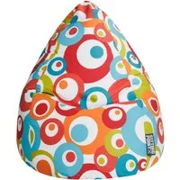 Sitting Point BeanBag Malibu XL 70 x 110 cm - Türkis - Klassischer Sitzsack im angesagten Retro Design, aus 100% Baumwolle und mit komfortabler EPS-Perlen-Füllung. Ideal für gemütliche Runden und passt sich perfekt an jede Körperform an.