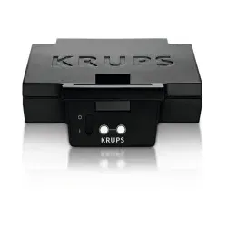 Krups Sandwichtoaster "FDK252" in Schwarz - Waffeleisen mit Antihaftbeschichtung und tiefen XL-Platten für großzügige Sandwiches, ideal zum Toasten von Sandwiches, Paninis und Waffeln. Kompakt und platzsparend!