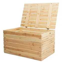 Kistenkolli Altes Land Allzweckkiste - Große Holztruhe 80x50x39cm (Spar-Set) - Transportboxen: Praktische, fertig montierte Holztruhe aus Kiefer mit 280 l Fassungsvermögen, ideal für Dekoration und Aufbewahrung.