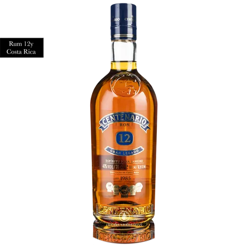 Centenario Ron Centenario 12 Secretos - Goldmedaille Gewinner - Rum, ausgezeichnet mit der Goldmedaille bei der Tokyo Whisky & Spirits Competition, gereift in Eichenfässern für einen einzigartigen Geschmack.