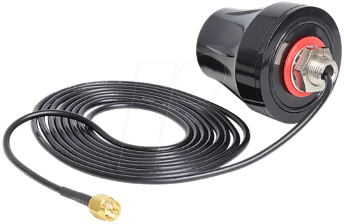 DELOCK 88749 - 4G Outdoor Antenne mit SMA-Anschluss und 3 m Kabel - WLAN-Zubehör für Innen- und Außenbereich, ideal für alle LTE Bänder. Hohe Flexibilität und UV-beständig, sorgt für stabile Verbindungen.