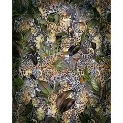 Komar Vliestapete Digitaldruck Vlies - Wild Cats 200 x 250 cm - Fototapete mit fotorealistischen Wildkatzen-Motiven, ideal für Wohnzimmer und Schlafzimmer. Dimensionsstabil und lichtbeständig für eine langlebige Wandgestaltung.