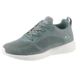 SKECHERS Bobs Squad Damen Sneakers sage - Modische Sneaker aus weichem Strickmaterial mit Memory Foam Fußbett für überragenden Komfort. Ideal für Freizeit und Fitness!