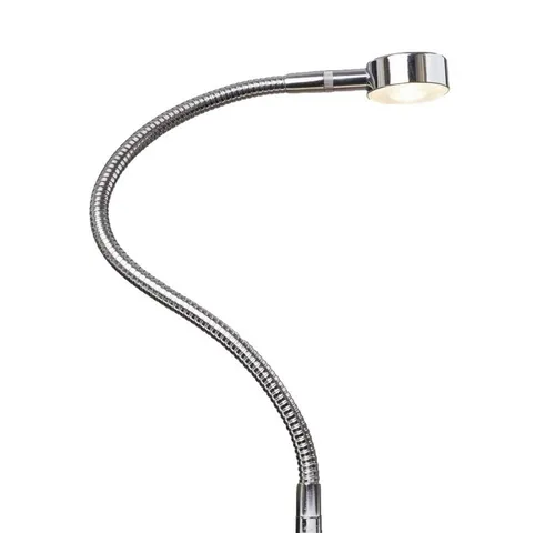 kalb Bettleuchte LED Leseleuchte Flexleuchte chrom silbergrau - Moderne Bettleuchte mit rotierbarem Leuchtenkopf für individuelles Lesen, warmweißes Licht und intuitivem Touch-Schalter - perfekt für Ihr Schlafzimmer.