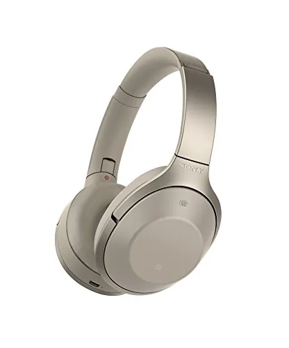 Sony MDR-1000X kabelloser High-Resolution Kopfhörer (Noise Cancelling, Sense Engine, NFC, Bluetooth, bis zu 20 Stunden Akkulaufzeit) champagner