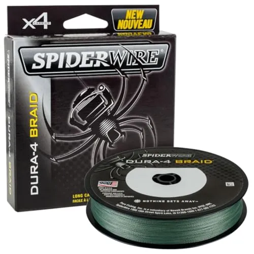 Spiderwire Filo da Pesca Dura 4 Green 0.20mm 150m Trecciato PE Dyneema Ideale per Tutte le Tecniche di Pesca Resistente al Nodo Ottimo Carico di Rottura