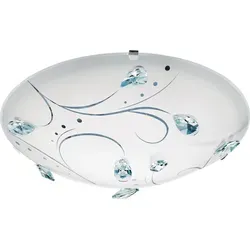 EGLO LED Deckenleuchte Sorrenta 1 - elegante 1-flammige Deckenlampe - Lampen mit klassischem Design, bietet neutralweißes Licht (16 Watt, 1500 Lumen) und glitzernde Kristalle, ideal für Wohnzimmer, Schlafzimmer oder Flur.