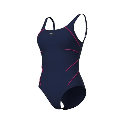 ARENA Jewel Low R C-Cup Damen Badeanzug – Formende Bademode mit Power Mesh - Damen-Badeanzug für optimalen Sitz und Unterstützung; chlorresistentes Material, verstellbare Träger und schnell trocknendes Gewebe für höchsten Komfort beim Schwimmen.
