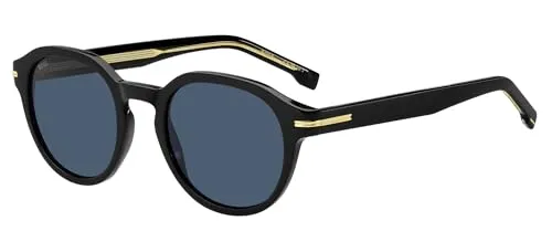 Boss BOSS 1721/S Sonnenbrille für Herren - Sportbrille in Schwarz/Blau, Größe 50/22/145, mit 2 Jahren internationaler Garantie und nicht polarisiert für optimalen Tragekomfort.