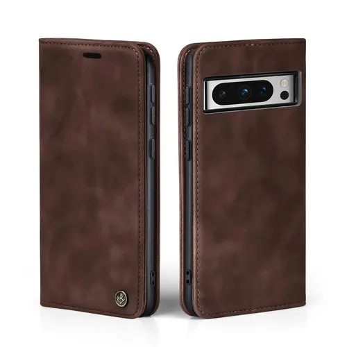 Handy Hülle für Google Pixel 8 Pro Klapp Magnet Smartphone Cover Case Braun