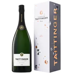 Magnum - Taittinger Brut Prestige Champagner 1.5L mit Etui - Wein - Eleganter Taittinger Champagner mit 40% Chardonnay, spritzig und frisch, perfekt für besondere Anlässe. Genießen Sie die harmonische Cuvée in einer stilvollen Magnum-Flasche!
