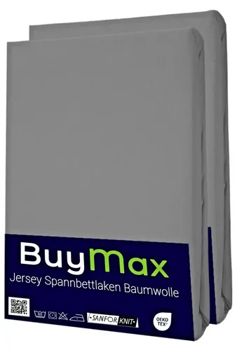 DOPPELPACK Spannbettlaken Jersey 100% Baumwolle - 2er-Set Bettlaken 120x200 cm aus 100% Baumwolle, atmungsaktiv und pflegeleicht. Ideal für Matratzen bis 25 cm Höhe, mit Rundumgummi für faltenfreien Sitz.