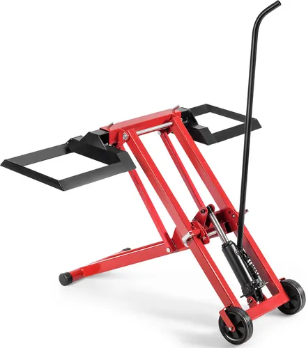 GOPLUS Rasentraktor-Heber, 227kg Tragkraft - Rasentraktor-Heber mit 227 kg Tragkraft und 3 verstellbaren Höheneinstellungen bis 61 cm für einfache Wartung und Reinigung von Aufsitzmähern. Korrosionsbeständig und platzsparend zusammenklappbar.