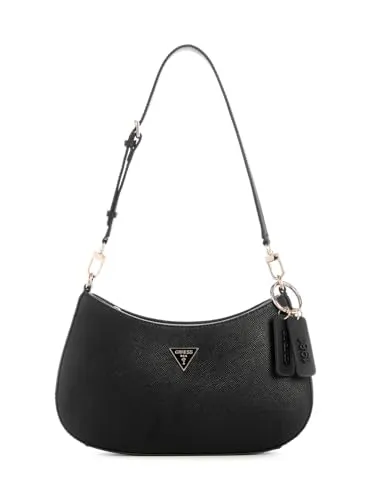 Guess NOELLE II TOP ZIP SHOULDER BAG in Schwarz - Elegante Umhängetasche von Guess, ideal für stilbewusste Damen. Praktischer Reißverschluss und in Einheitsgröße erhältlich – perfekt für jeden Anlass.