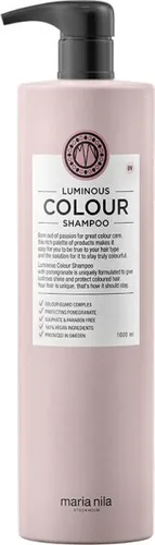 Maria Nila Luminous Colour Shampoo 1000 ml - Pflegeshampoo für gefärbtes Haar mit Granatapfel-Extrakt und Color Guard Complex, der die Farbe schützt und die Haarstruktur stärkt. Ideal für den täglichen Gebrauch.